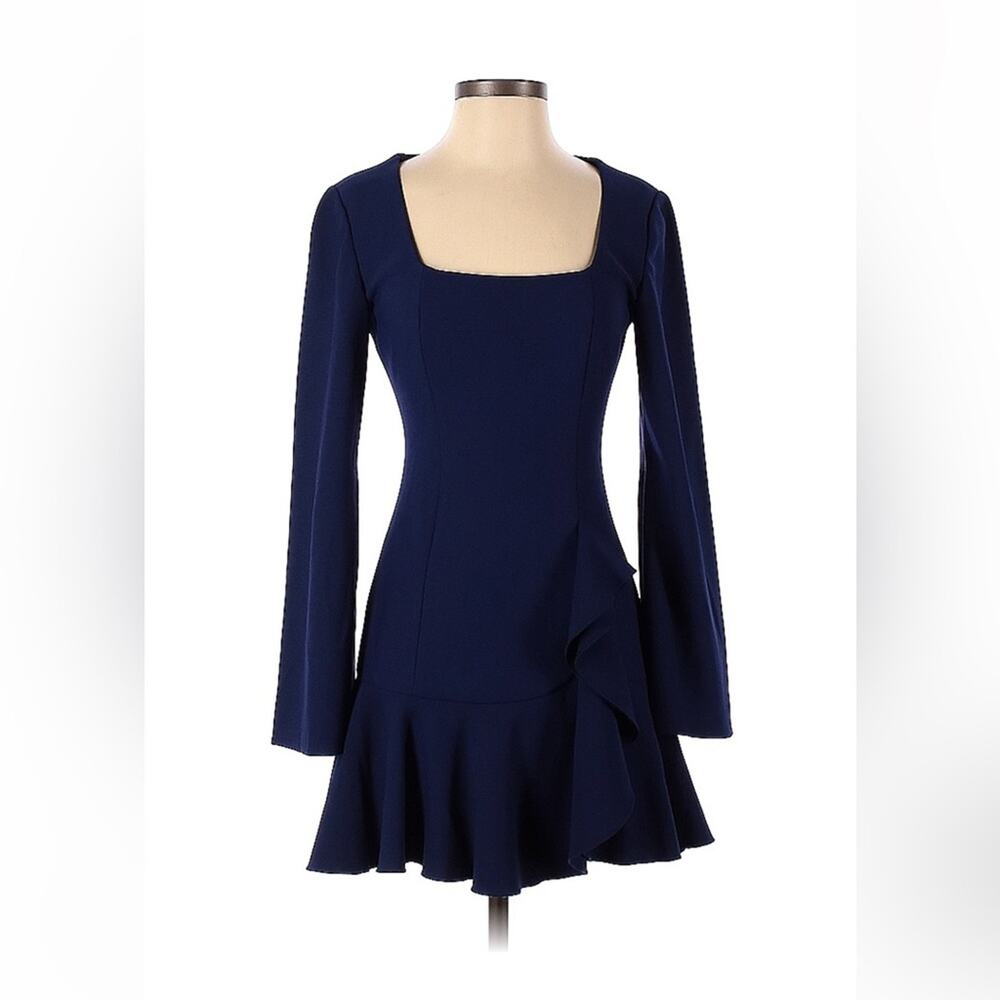 Finders Keepers blue‎ drop waist ruffle dress, size small